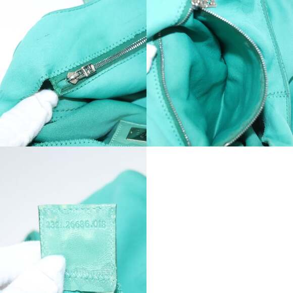 FENDI Shoulder Bag Nylon Green Silver - Picture 13 of 13